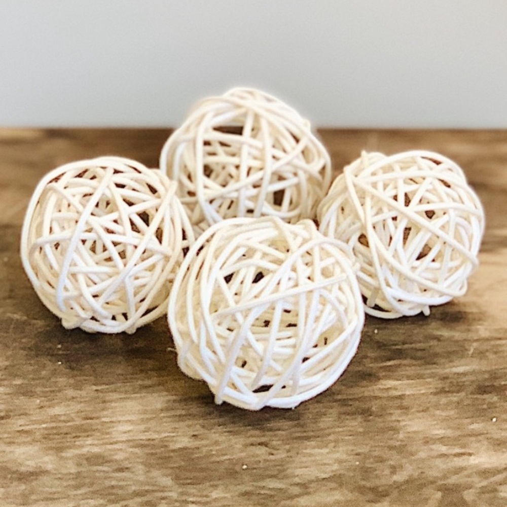 White Twine Decorative Decor Ball Set